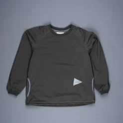 And Wander covered rip warm pullover charcoal