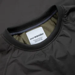 And Wander covered rip warm pullover charcoal