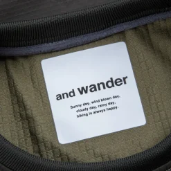 And Wander covered rip warm pullover charcoal