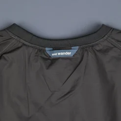 And Wander covered rip warm pullover charcoal
