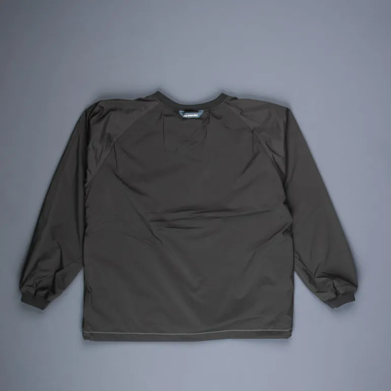 And Wander covered rip warm pullover charcoal