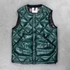 And Wander Diamond Stitch Down Vest Green