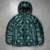 And Wander Diamond Stitch Down Hoodie Green