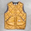 And Wander Diamond Stitch down vest camel