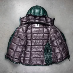 And Wander Diamond Stitch Down Hoodie Green