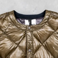 And Wander Diamond Stitch Down Vest Khaki
