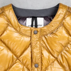 And Wander Diamond Stitch down vest camel