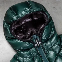 And Wander Diamond Stitch Down Hoodie Green