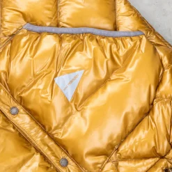 And Wander Diamond Stitch down vest camel