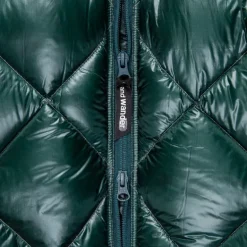 And Wander Diamond Stitch Down Hoodie Green