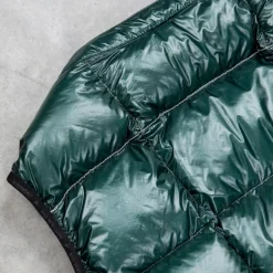 And Wander Diamond Stitch Down Vest Green