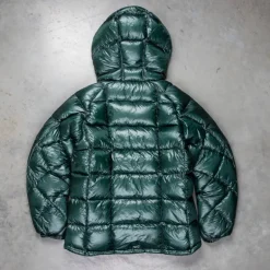 And Wander Diamond Stitch Down Hoodie Green