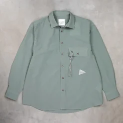 And Wander Dry Breathable LS Shirt Blue Grey