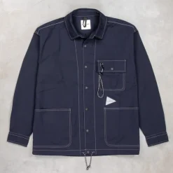 And Wander Dry Rip Shirt Jacket Navy