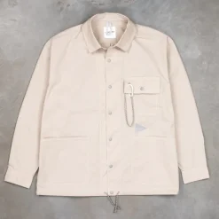 And Wander Dry Rip Shirt Jacket L. Beige