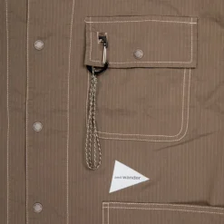 And Wander Dry Rip Shirt Jacket Khaki