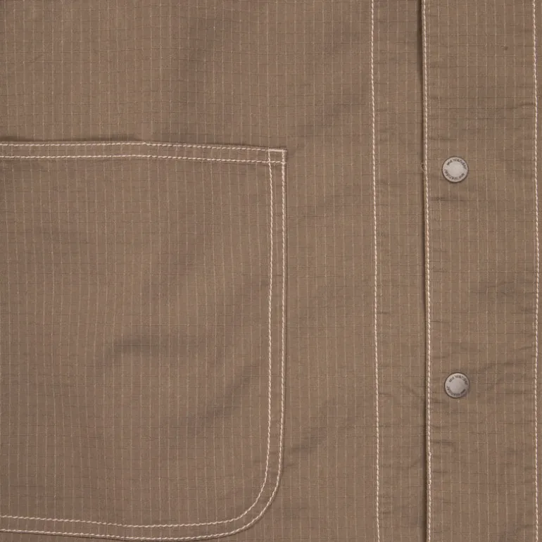And Wander Dry Rip Shirt Jacket Khaki