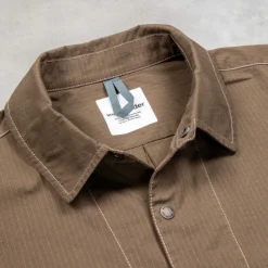 And Wander Dry Rip Shirt Jacket Khaki