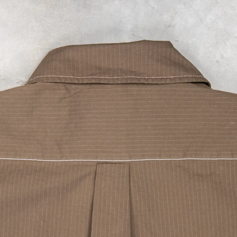 And Wander Dry Rip Shirt Jacket Khaki