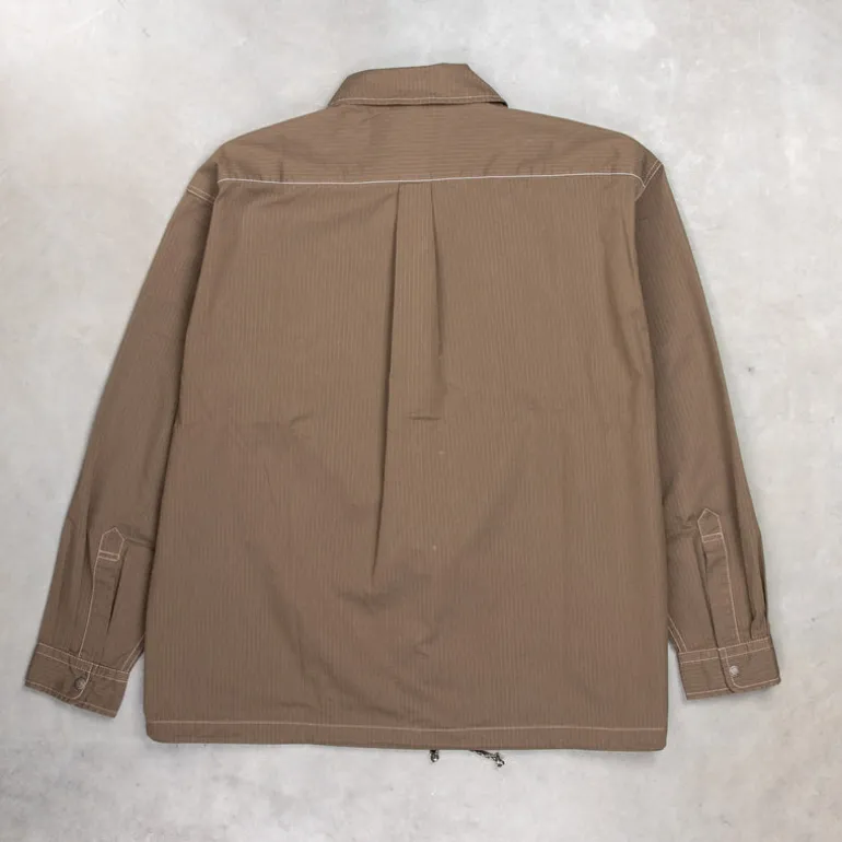 And Wander Dry Rip Shirt Jacket Khaki