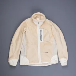 And Wander High Loft Fleece Jacket Off White