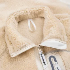 And Wander High Loft Fleece Jacket Off White