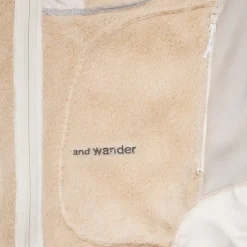 And Wander High Loft Fleece Jacket Off White