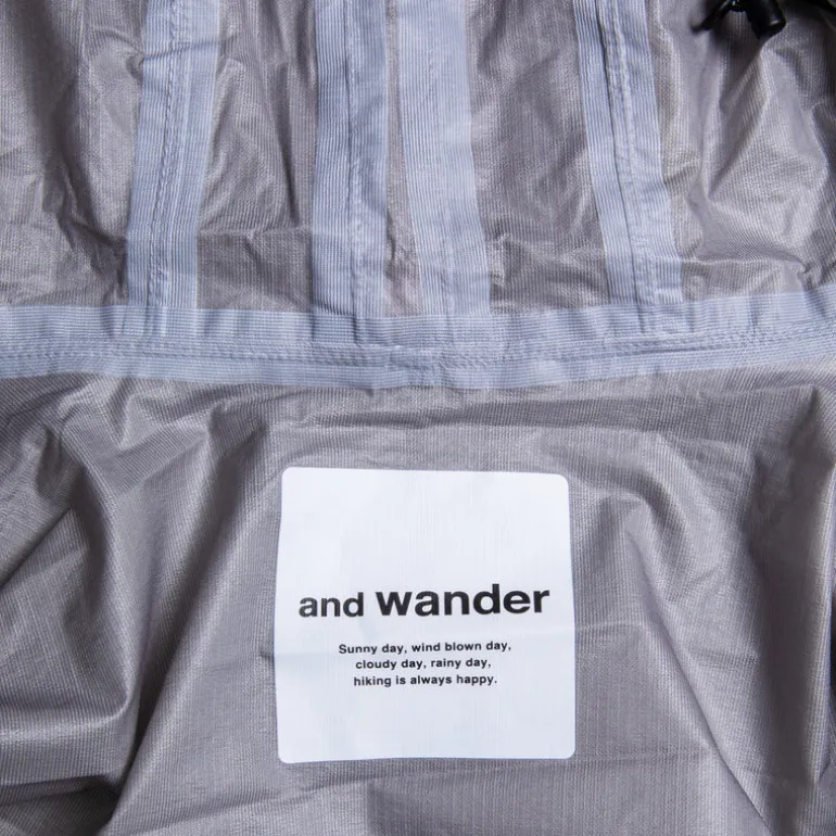 And Wander 3L UL Rain Jacket Light Gray