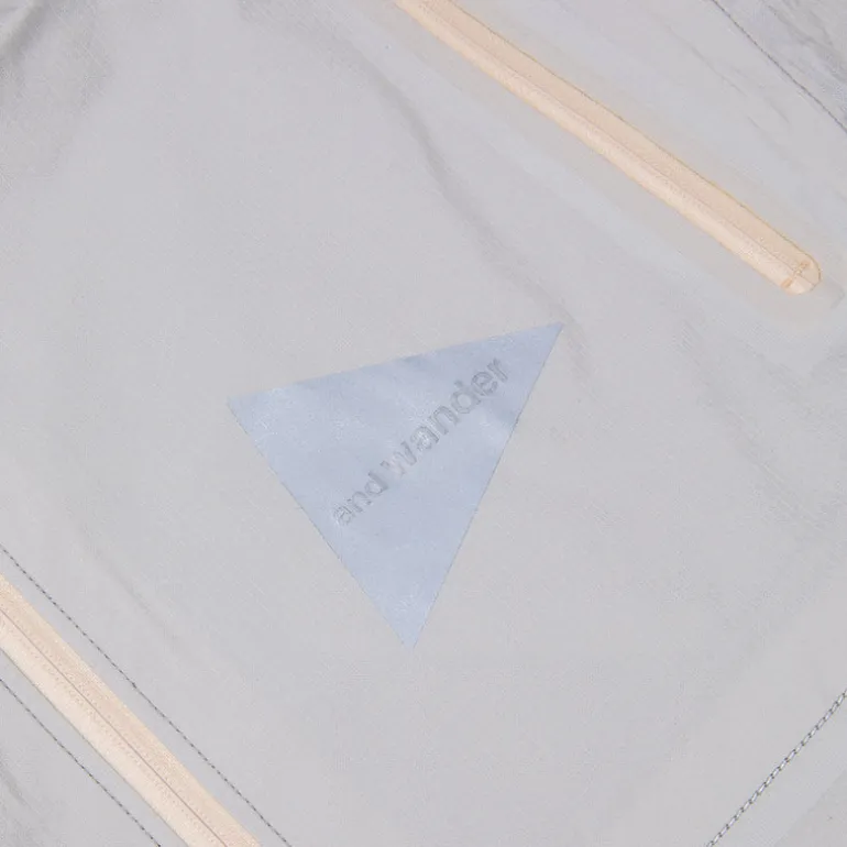 And Wander 3L UL Rain Jacket Light Gray