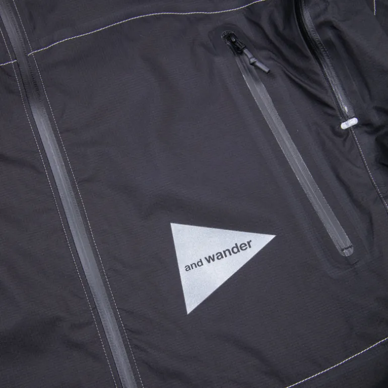And Wander 3L UL Rain Jacket Black