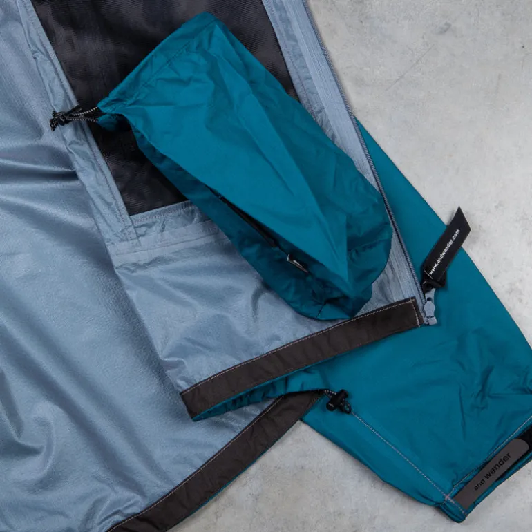 And Wander 3L UL Rain Jacket Blue