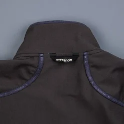 And Wander light fleece jacket charcoal
