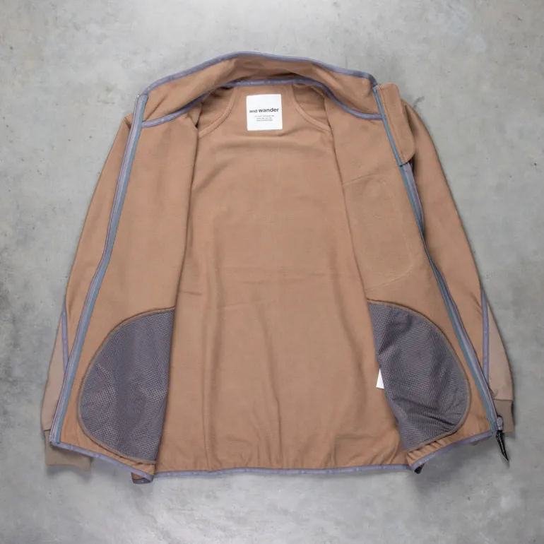 And Wander Light Fleece Jacket Beige