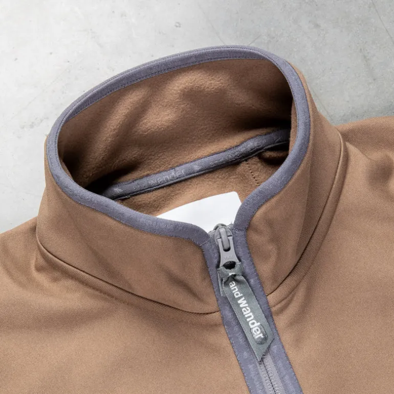And Wander Light Fleece Jacket Beige