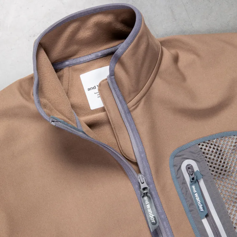 And Wander Light Fleece Jacket Beige