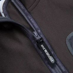 And Wander light fleece jacket charcoal