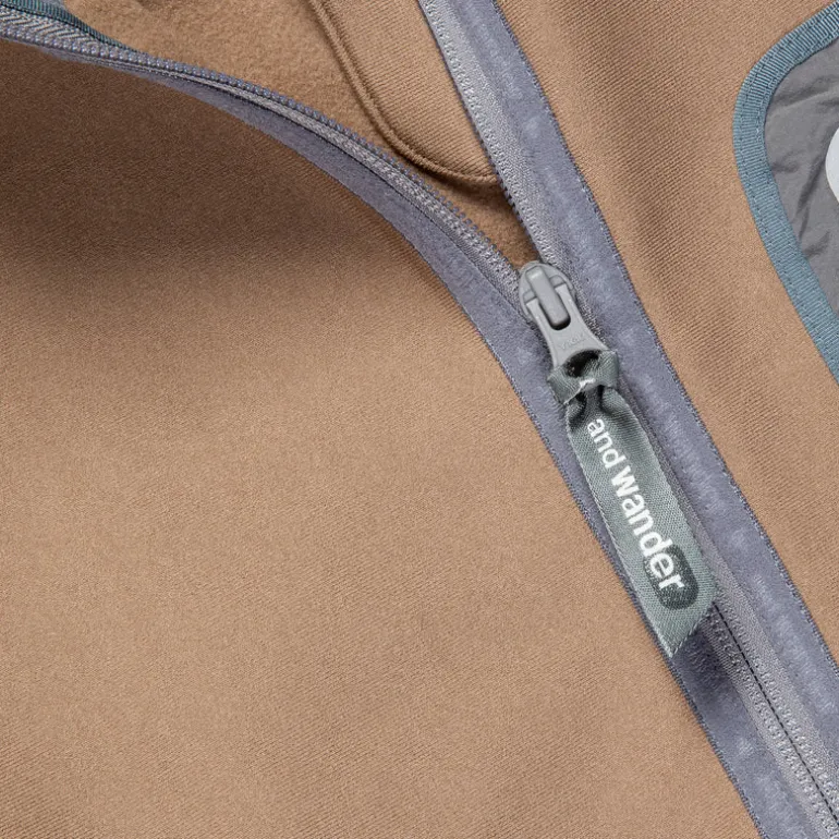 And Wander Light Fleece Jacket Beige