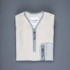 And Wander light fleece pullover off white