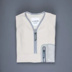And Wander light fleece pullover off white