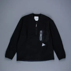And Wander light fleece pullover black