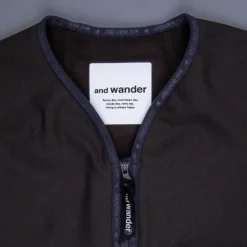 And Wander light fleece pullover charcoal