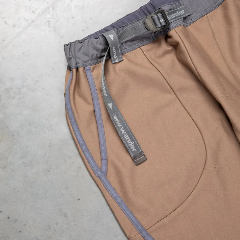 And Wander Light Fleece Pants Beige