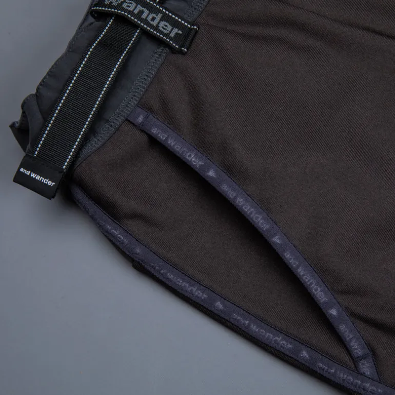 And Wander light fleece pants charcoal