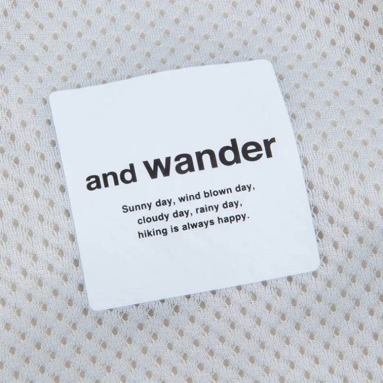 And Wander light fleece pants off white
