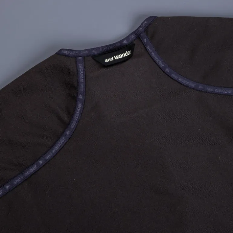 And Wander light fleece pullover charcoal