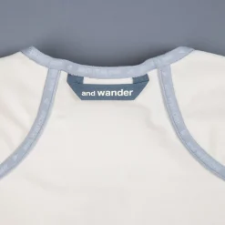 And Wander light fleece pullover off white