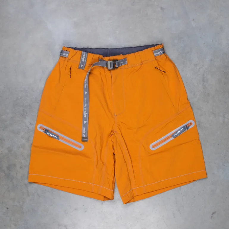 And Wander Light Hike Shorts Orange