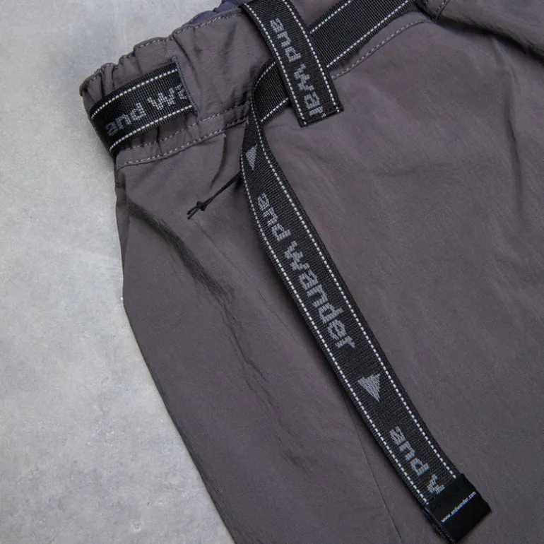 And Wander Light Hike Shorts Charcoal