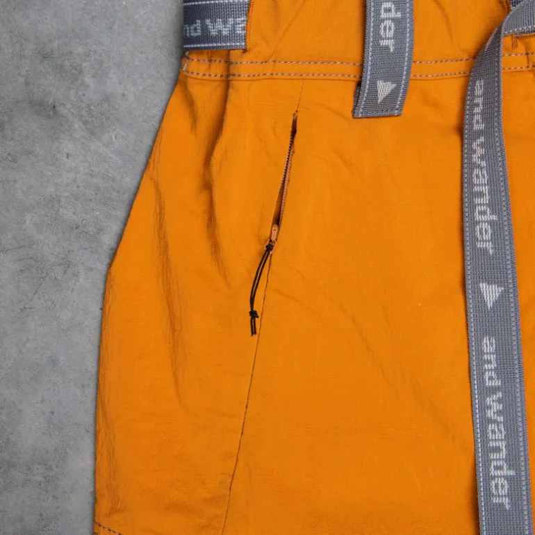 And Wander Light Hike Shorts Orange