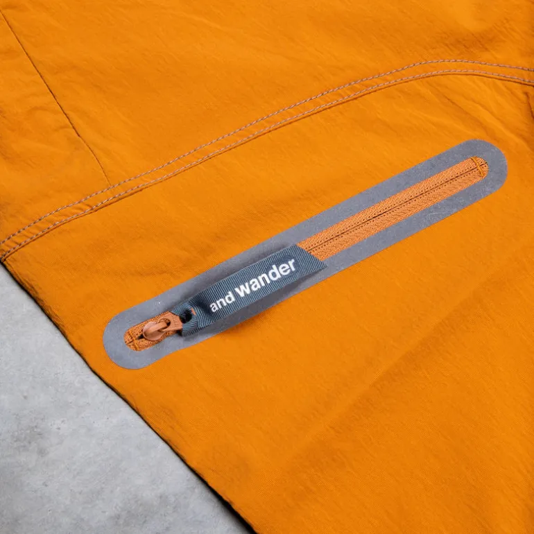 And Wander Light Hike Shorts Orange